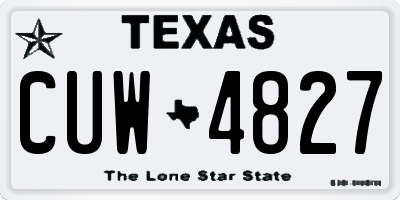 TX license plate CUW4827