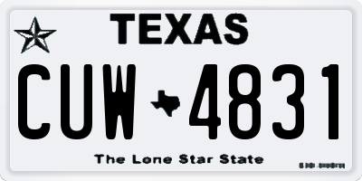 TX license plate CUW4831