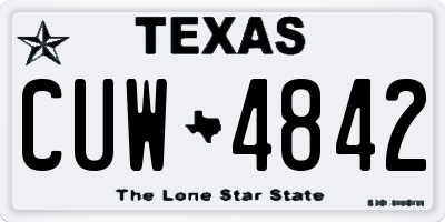 TX license plate CUW4842