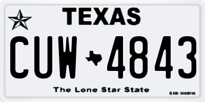TX license plate CUW4843