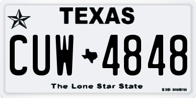TX license plate CUW4848