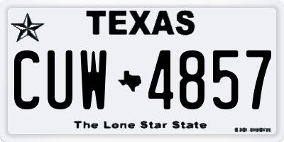 TX license plate CUW4857
