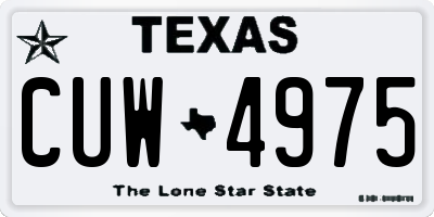 TX license plate CUW4975