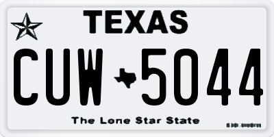 TX license plate CUW5044