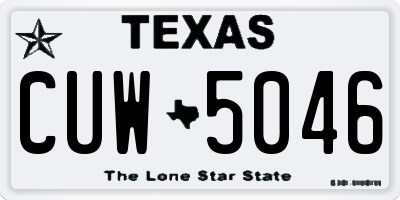 TX license plate CUW5046