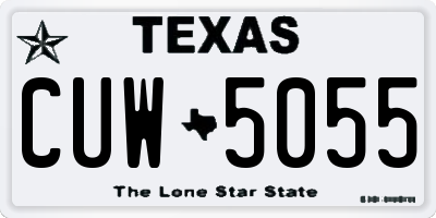 TX license plate CUW5055