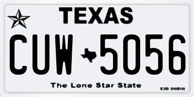 TX license plate CUW5056