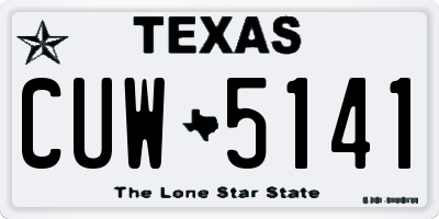 TX license plate CUW5141