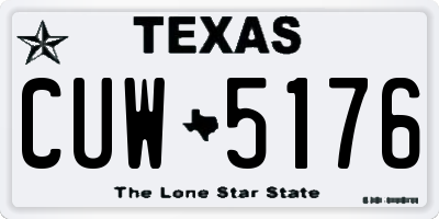 TX license plate CUW5176