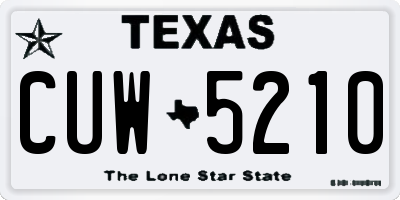 TX license plate CUW5210