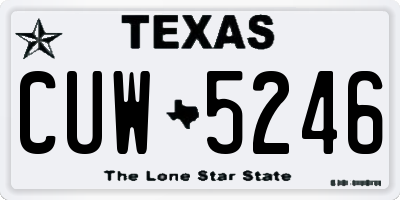 TX license plate CUW5246