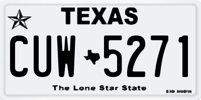 TX license plate CUW5271