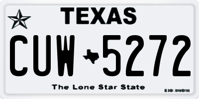 TX license plate CUW5272