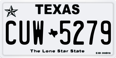 TX license plate CUW5279