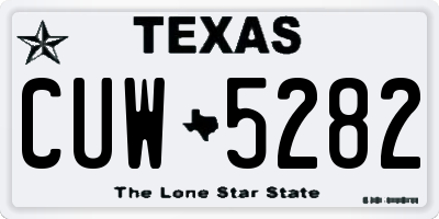 TX license plate CUW5282