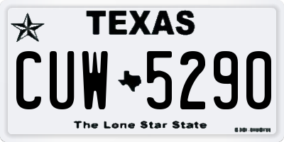 TX license plate CUW5290