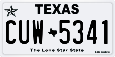 TX license plate CUW5341