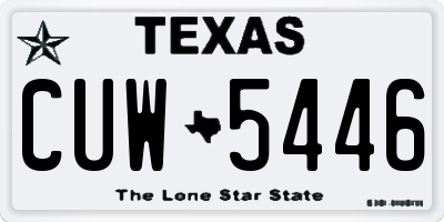TX license plate CUW5446
