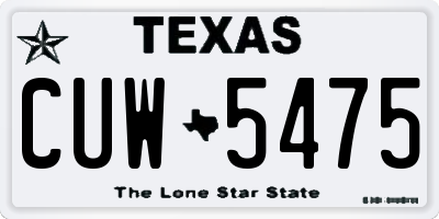 TX license plate CUW5475