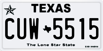 TX license plate CUW5515