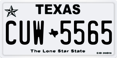 TX license plate CUW5565