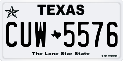 TX license plate CUW5576