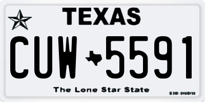 TX license plate CUW5591