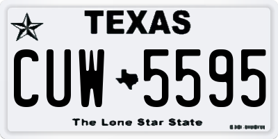 TX license plate CUW5595