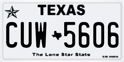 TX license plate CUW5606