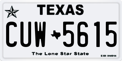 TX license plate CUW5615