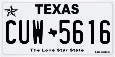 TX license plate CUW5616