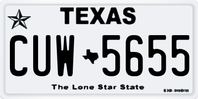 TX license plate CUW5655
