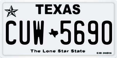 TX license plate CUW5690