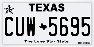 TX license plate CUW5695