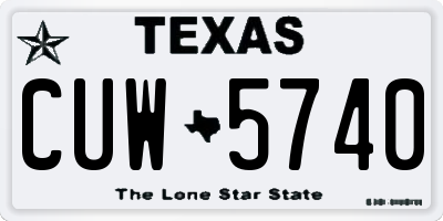 TX license plate CUW5740