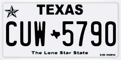TX license plate CUW5790