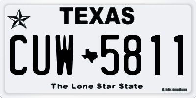 TX license plate CUW5811