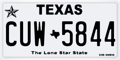TX license plate CUW5844