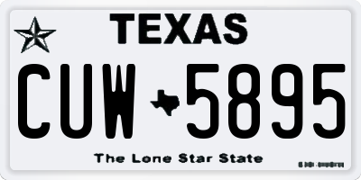TX license plate CUW5895