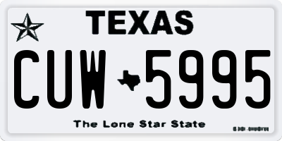 TX license plate CUW5995