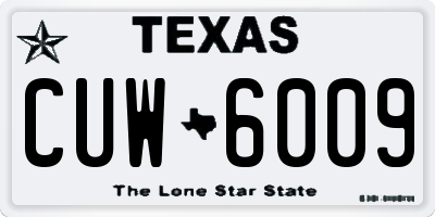 TX license plate CUW6009