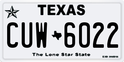 TX license plate CUW6022