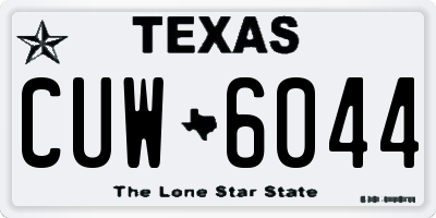 TX license plate CUW6044