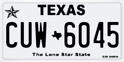 TX license plate CUW6045