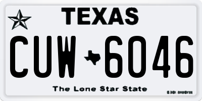 TX license plate CUW6046