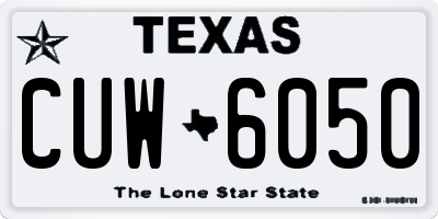TX license plate CUW6050