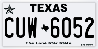 TX license plate CUW6052