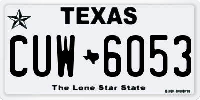 TX license plate CUW6053