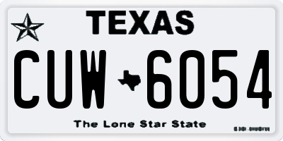 TX license plate CUW6054