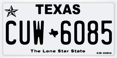 TX license plate CUW6085